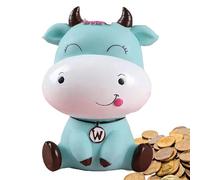 en forma de animal - Tarro de ahorro de dinero en forma de vaca, bonito recipiente de almacenamiento decorativo, divertido banco de vaca de PVC, adecuado para | Regalo de Navidad de cumpleaños p