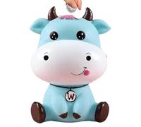 en forma de animal - Tarro de ahorro de dinero en forma de vaca, bonito recipiente de almacenamiento decorativo, divertido banco de vaca de PVC, adecuado para | Regalo de Navidad de cumpleaños p