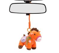 en forma de caballo para bolsa - Decoración de colgante de peluche - de caballo para Año Nuevo 2026 - Para amiga niña mujer, coche, San Valentín, Navidad, mochila pequeña, naranja, Se
