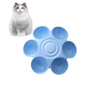 en forma de flor - Plato para el tratamiento, organizador de comidas, divisor apto para animales con diseño duradero y textura limpia para controlar piezas o aperitivos para mascotas