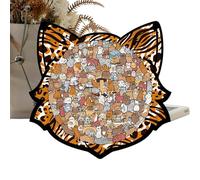 en forma de gato | 135 piezas en forma de de madera sobre el tema del gato,para actividades familiares Navidad Acción de gracia de invierno y