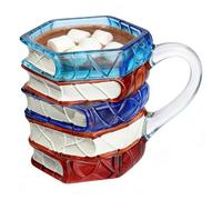En forma de libro con diseño de capítulos | Accesorio para bebidas de colorido con efecto 3D, taza para amantes de la lectura, para casa, cocina, oficina, bar, regalo para mujeres y hombres