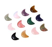 en Forma de Luna,12 Piezas Set Decoración Gemas Meditación - Gema para el Equilibrio de la Energía,para Equilibrio Energético, Protección Femenina, Hogar, Navidad y Meditación