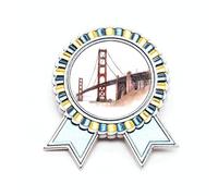 en Gate Bridge in America California - Broche de insignia para ganador de la medalla, Medium, Metal
