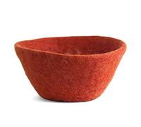 Én Gry & Sif Cuenco de fieltro, cuenco decorativo, nido de Pascua, decoración de Pascua, hecho a mano, comercio justo, rojo óxido