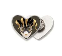 en head Happy Carnival of Venice - Broche de metal con diseño de corazón
