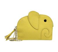 en Head - Monedero de metal suave para llaves, diseño de elefante, amarillo, talla única