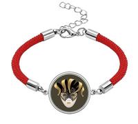 en Head - Pulsera de cuerda roja hecha a mano con texto "Happy Carnival of Venecia"