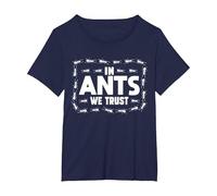 En Hormigas Confiamos en Hormigas Camiseta, Mujer Tallas Grandes, Azul Marino, 2XL Grande