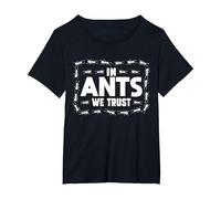 En Hormigas Confiamos en Hormigas Camiseta, Mujer Tallas Grandes, Negro, 2XL Grande