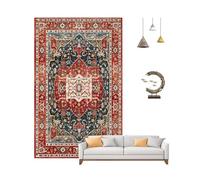 En invierno, pisar o sentarse sobre una alfombra c Calentador de piso eléctrico de grafeno con temporizador, calentamiento rápido for el hogar, la oficina, el estudio y la sala(Color4,80*120CM)