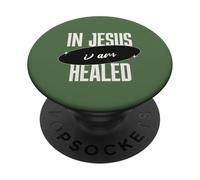 En Jesús I Am Healed Christian Faith Healing Gifts PopSockets PopGrip Adhesivo