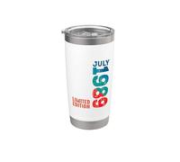 En julio de 1989 año 1989 desde 1989 Retro 1989 Vintage 1989 Vaso térmico de acero inoxidable de doble pared