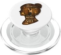 En la Biblioteca Ella va Pierde su Mente Encuentra su Alma Libros PopSockets PopGrip para MagSafe