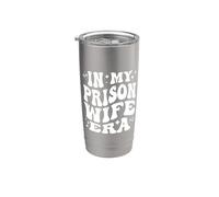 En la era de mi esposa de prisión, Apoyo a la cárcel Lealtad Free My Man Vaso térmico de acero inoxidable de doble pared