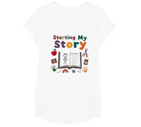 En la era de mi jardín de Infantes: Comenzando mi Historia Camiseta, Niñas, Blanco, Pequeña