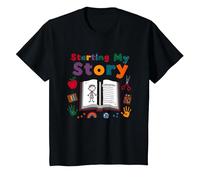En la era de mi jardín de Infantes: Comenzando mi Historia Camiseta, Niños, Negro, 6 años