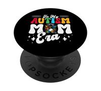 En la era de mi madre con autismo, rompecabezas y moño desordenado para el Día de la Concientización sobre el Autismo PopSockets PopGrip Adhesivo