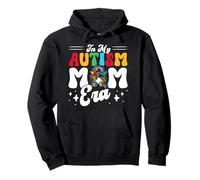 En la era de mi madre con autismo, rompecabezas y moño desordenado para el Día de la Concientización sobre el Autismo Sudadera con Capucha