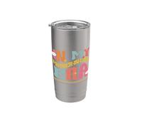 En la era de mi madre, divertido juego de palabras familiar, Groovy Mom, a juego retro Vaso térmico de acero inoxidable de doble pared