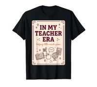 En la era de mi Maestro Ayudando a Las pequeñas Mentes a Hacer Crecer la Vida del educador Camiseta gráfica económica