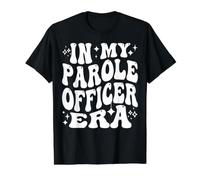 En la era de mi Oficial de Libertad condicional, Vida de supervisión de Justicia Penal Camiseta gráfica económica, Hombre, Negro, M