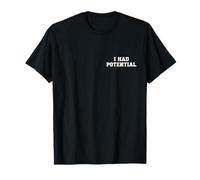 EN LA Espalda - I Had Potential Funny Physics Joke Retro Vintage Camiseta
