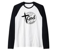 En La Espera Dios Está Obrando Inspiradora Fe Cristiana Camiseta Manga Raglan