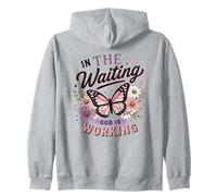 En La Espera Dios Está Trabajando Mariposa Fe Sudadera con Capucha