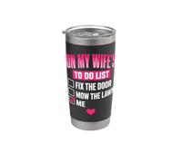En la lista de cosas que hacer de mi esposa marido divertido Vaso térmico de acero inoxidable de doble pared