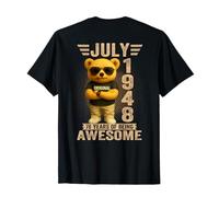 (EN LA Parte) 78 Año Julio 1948 Oso de Peluche 78 cumpleaños Mujer Camiseta