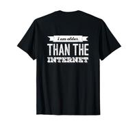 En la Parte Posterior de la Gente Vieja Cita Divertida Soy Mayor Que Internet Camiseta