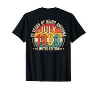 En la Parte Posterior: Impresionante Desde Julio de 1936 Vintage Retro 90 cumpleaños Camiseta