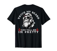 (En la parte posterior) Toca mi barba y dime que soy un mono bonito Camiseta