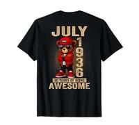 (En la Parte Trasera) 90 cumpleaños de Julio Mujer 1936 Impresionante Oso de Peluche Camiseta