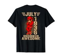 (En la Parte Trasera) 90 cumpleaños de Julio Mujer 1936 Impresionante Oso de Peluche Camiseta