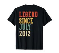 (En la Parte Trasera) Leyenda 14 de Julio de cumpleaños 2012 Mujeres 14 años Camiseta