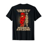 (En la Parte Trasera) Mayo 2001 25 cumpleaños 25 años Oso de Peluche Camiseta