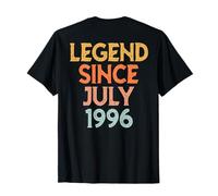 En la Parte Trasera: Vintage 1996 para Mujeres de 30 años de Edad, 30 cumpleaños de Julio Camiseta