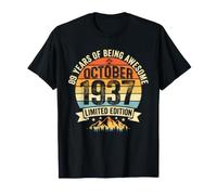 (En la Parte Trasera) Vintage 89 cumpleaños Decoraciones Hombres 89 años 1937 89 Camiseta