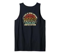 (En la Parte Trasera) Vintage Awesome Since 2009 Retro 17th Birthday Camiseta sin Mangas