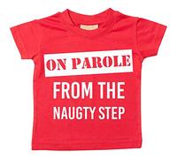 En Libertad Condicional de la camiseta de Naughty paso para bebé disponible en tamaños 0 - 6 meses a 14 - 15 años, varios colores disponibles rojo rosso Talla:7-8 Years