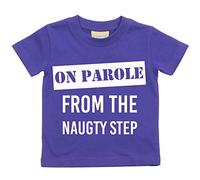 En Libertad Condicional de la camiseta de Naughty paso para bebé disponible en tamaños 0 - 6 meses a 14 - 15 años, varios colores disponibles morado morado Talla:24-36 Months