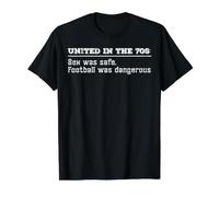 En los años 70 Sexo era Seguro El fútbol era Peligroso Vintage Camiseta gráfica económica, Hombre, Negro, L