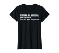En los años 70 Sexo era Seguro El fútbol era Peligroso Vintage Camiseta gráfica económica, Mujer, Negro, L