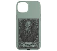 En los Viejos Dioses Confiamos, gráfico de Terror cósmico Carcasa para iPhone 15 Plus