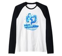 En Marzo llevamos Cinta Azul de concienciación sobre el cáncer de Colon Camiseta Manga Raglan