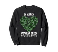 En Marzo llevamos Verde Concientización sobre la Enfermedad renal corazón Sudadera