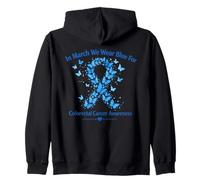 En Marzo usamos Conciencia Azul sobre el cáncer colorrectal Sudadera con Capucha