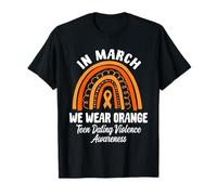En Marzo usamos Ropa Naranja de Violencia en el noviazgo Adolescente Camiseta